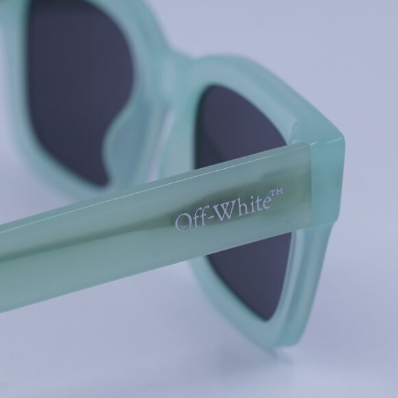 Off-White OERI108 MIDLAND 5307 Sunglasses Sage Square Frame, Dark Grey Lenses main image 4